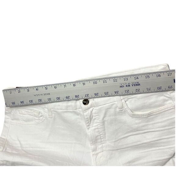 Jen7 by 7 For All Mankind‎ Bermuda Regular Shorts Cuffed Stretch White Sz 14 - Picture 5 of 12